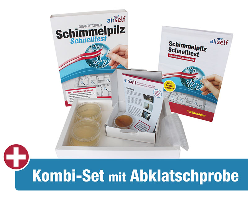 2-in-1 Schimmeltest Abklatsch (Kombi) 