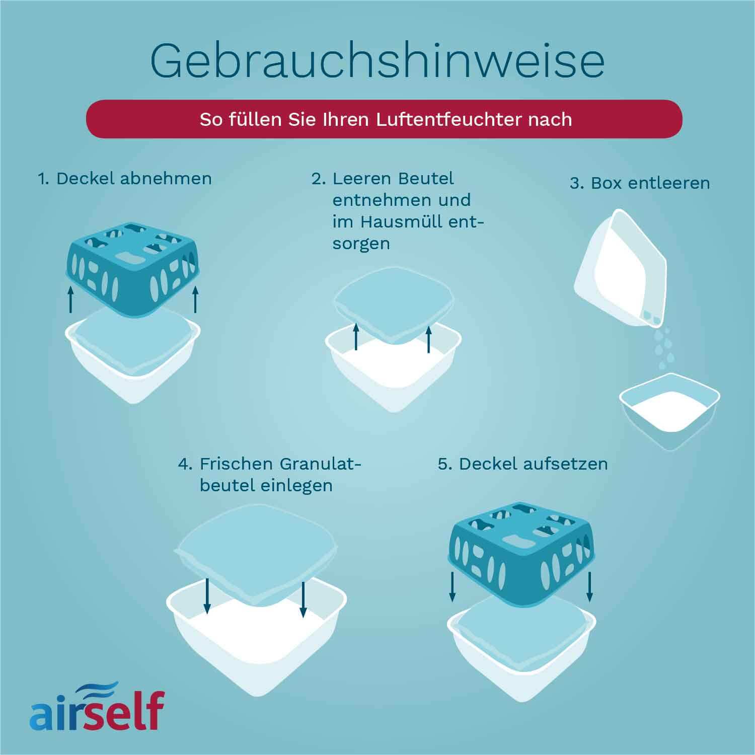 airself Universal-Luftentfeuchter-Granulat (Nachfüllpack)
