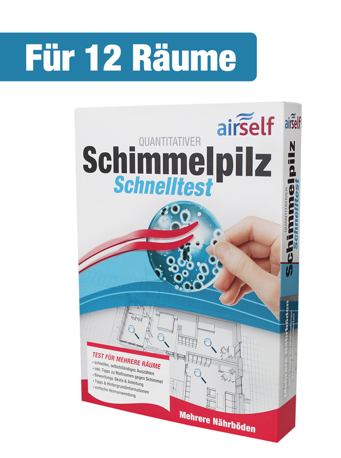 airself Schimmelpilz Schnelltest für 12 Räume 